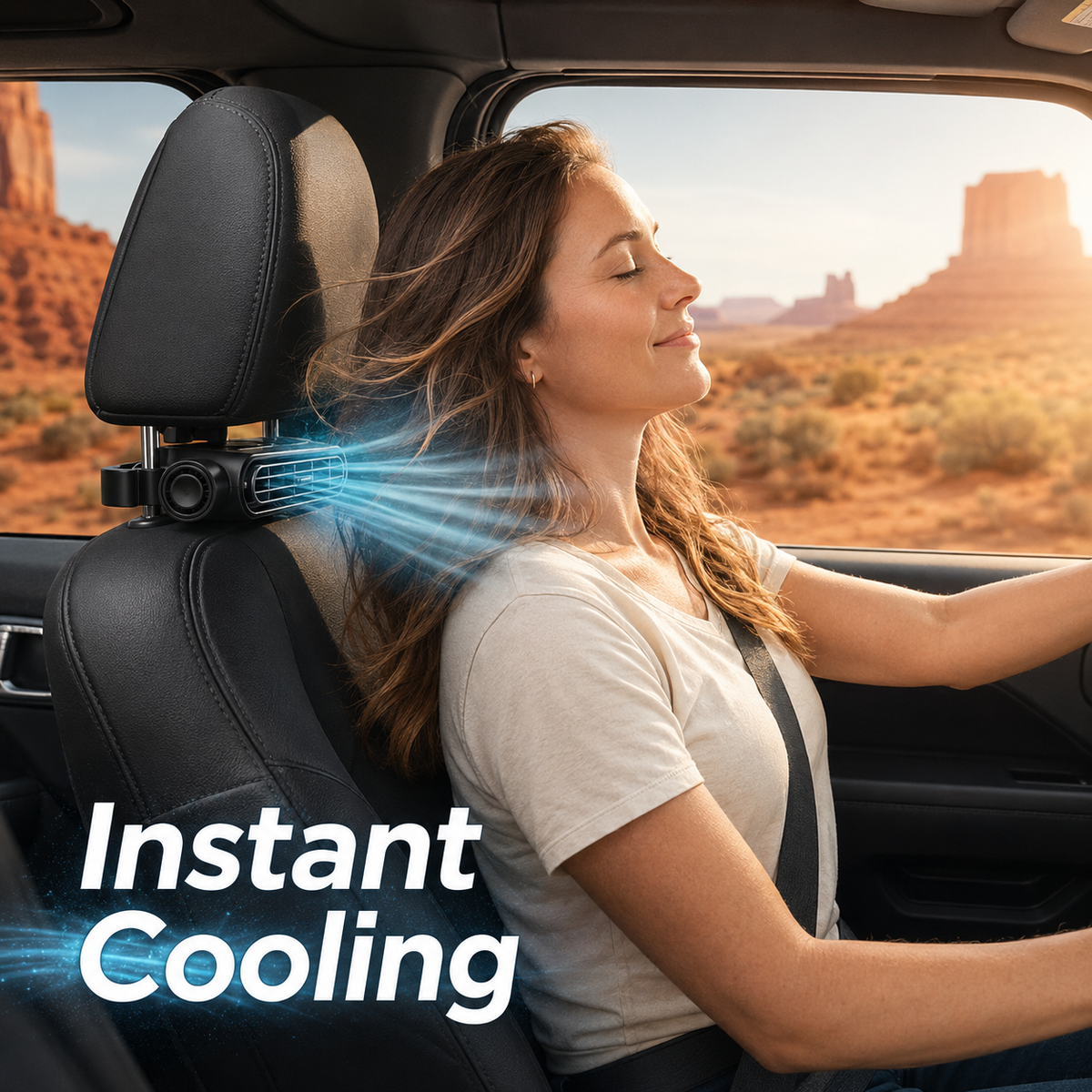 SUMMER SALE 50% OFF Powerful Airflow Car Seat Fan