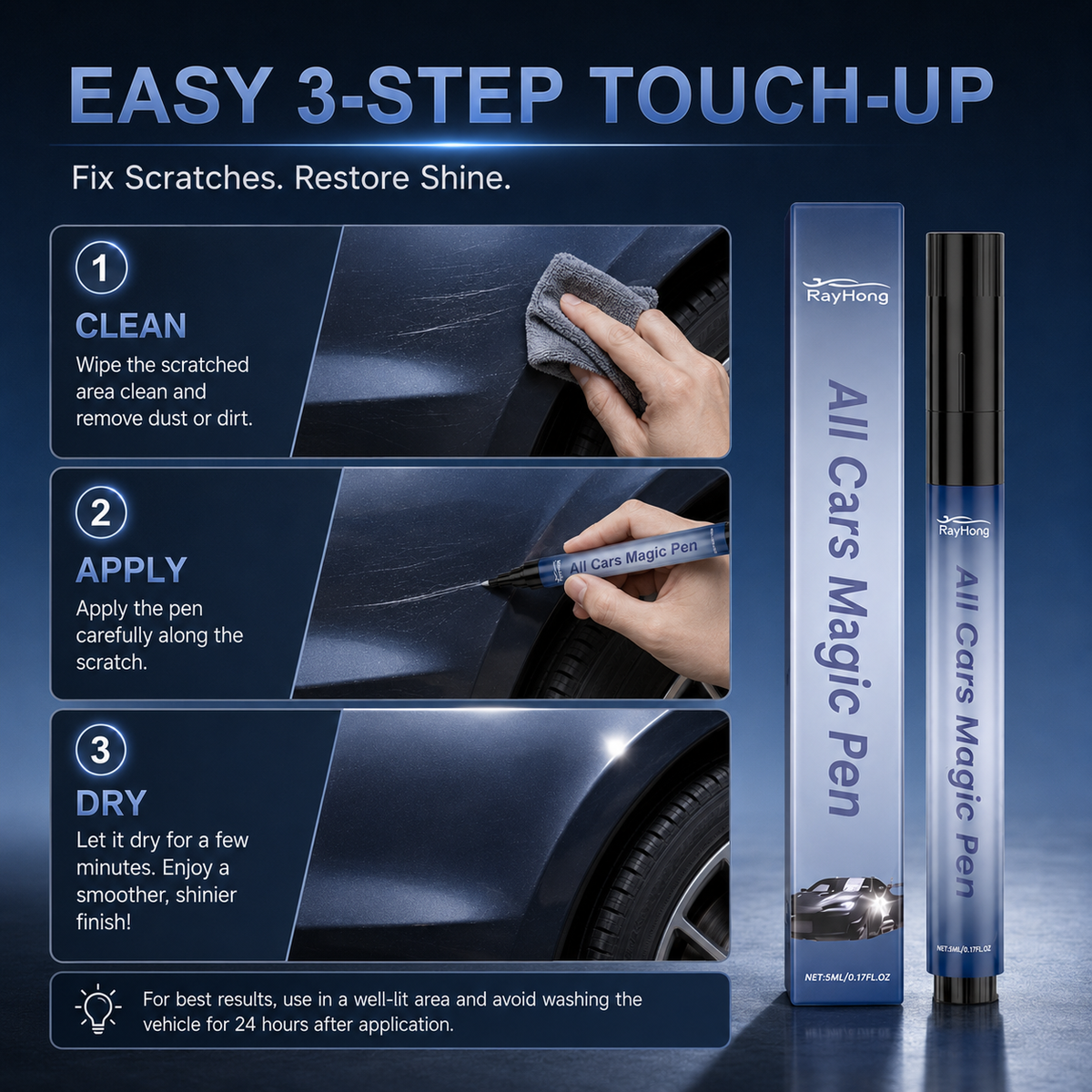 Magic Car Scratch Removal Pen – Instant Paint Repair & Shine