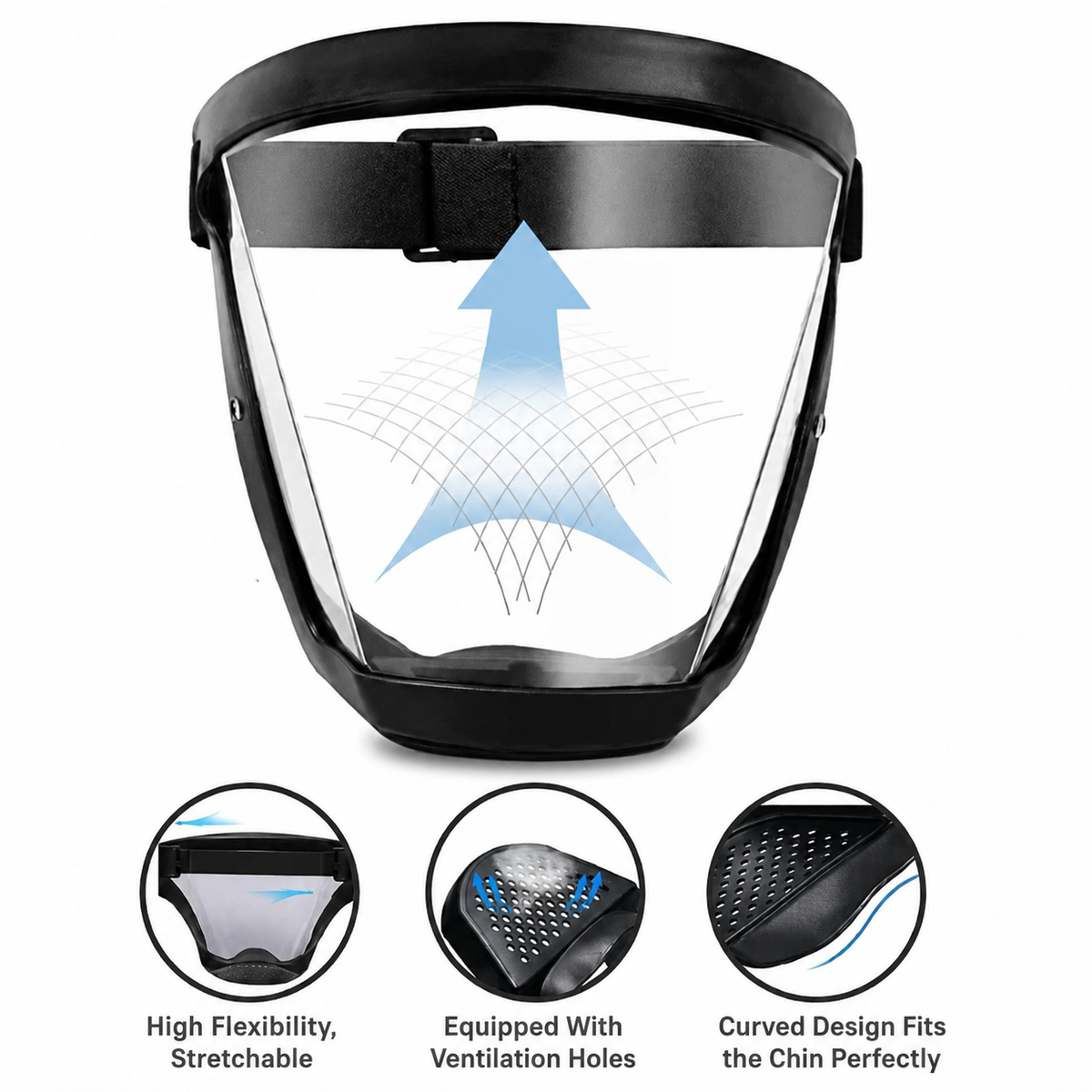 Wravion™ Full-Face Protective Visor – Face, Eye & Respiratory Protection