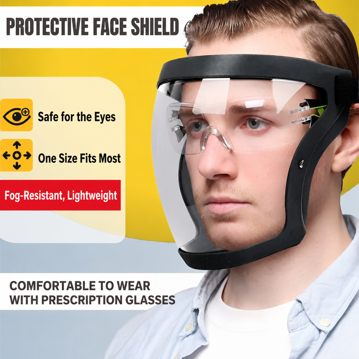 Wravion™ Full-Face Protective Visor – Face, Eye & Respiratory Protection