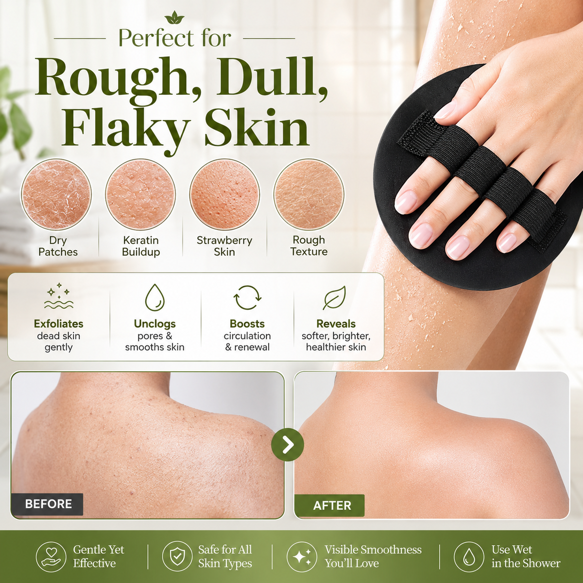 Exfoliating Gloves – Instantly Remove Dead Skin