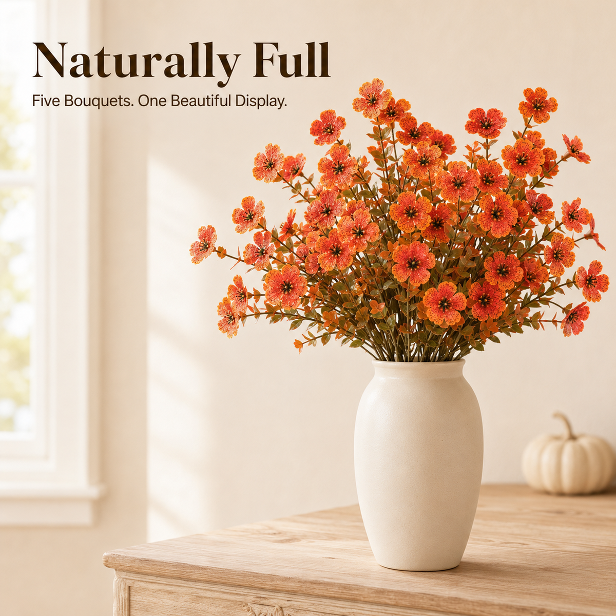 5-Pack Artificial Fall Flowers