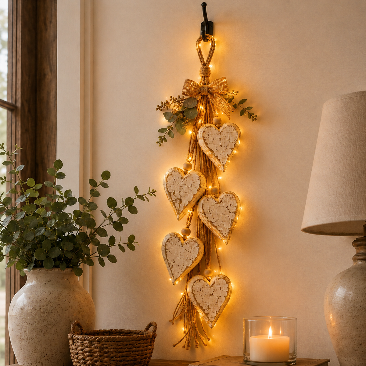 Handcrafted Hanging Heart Wall Decor – A Heartwarming Gift for Every Home