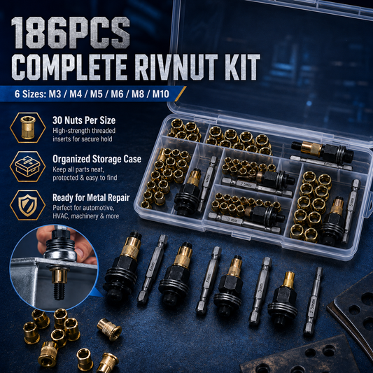 Best Seller | Carbon steel rivet nut set (including M3–M8 sizes)