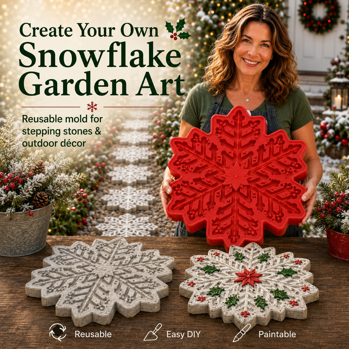 Last-Day Sale - Garden Art Stepping Stone Mold