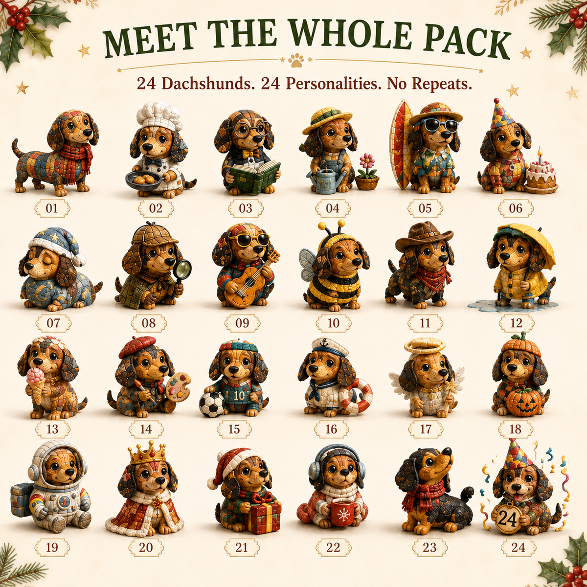 Limited Stock 50% OFF - 2026 Dachshund Advent Calendar – 24 Days of Wiener Dog Joy