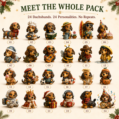 Limited Stock 50% OFF - 2026 Dachshund Advent Calendar – 24 Days of Wiener Dog Joy