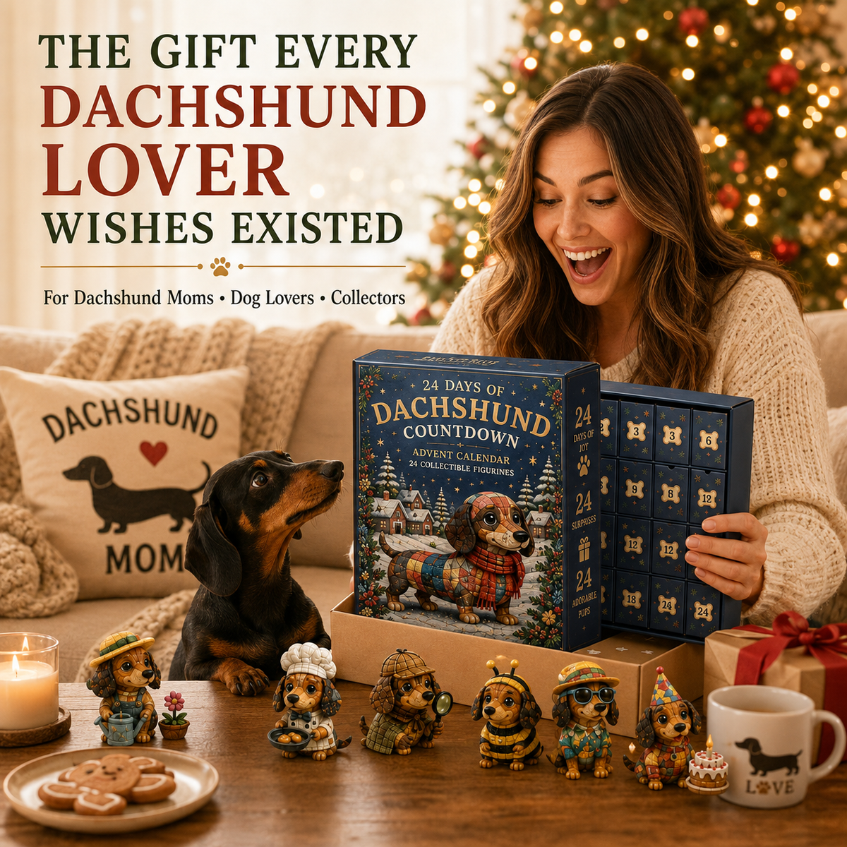 Limited Stock 50% OFF - 2026 Dachshund Advent Calendar – 24 Days of Wiener Dog Joy