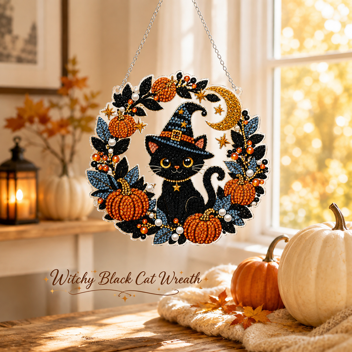 Halloween Diamond Painting Hanging Ornament Kit