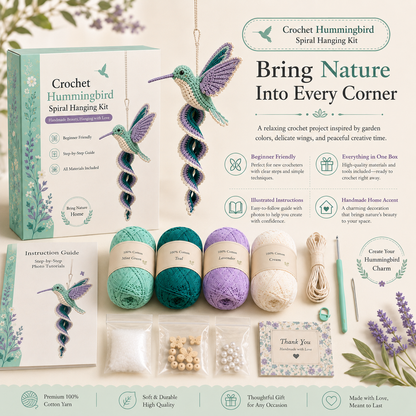 DIY Crochet Garden Friends Spiral Hanging Kit