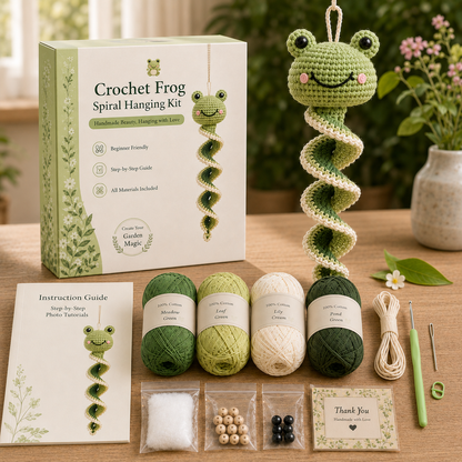 Buy 3 Get 1 FreeCrochet Spiral Hanging Kit – Beginner-Friendly DIY Garden Animal Decor