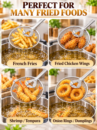 Kitchen Deal – 2-in-1 Frying Strainer Tongs