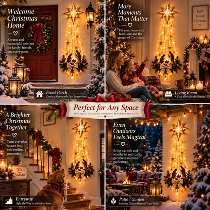 Star of Bethlehem Christmas Wall Light – Sacred Nativity Home Decor