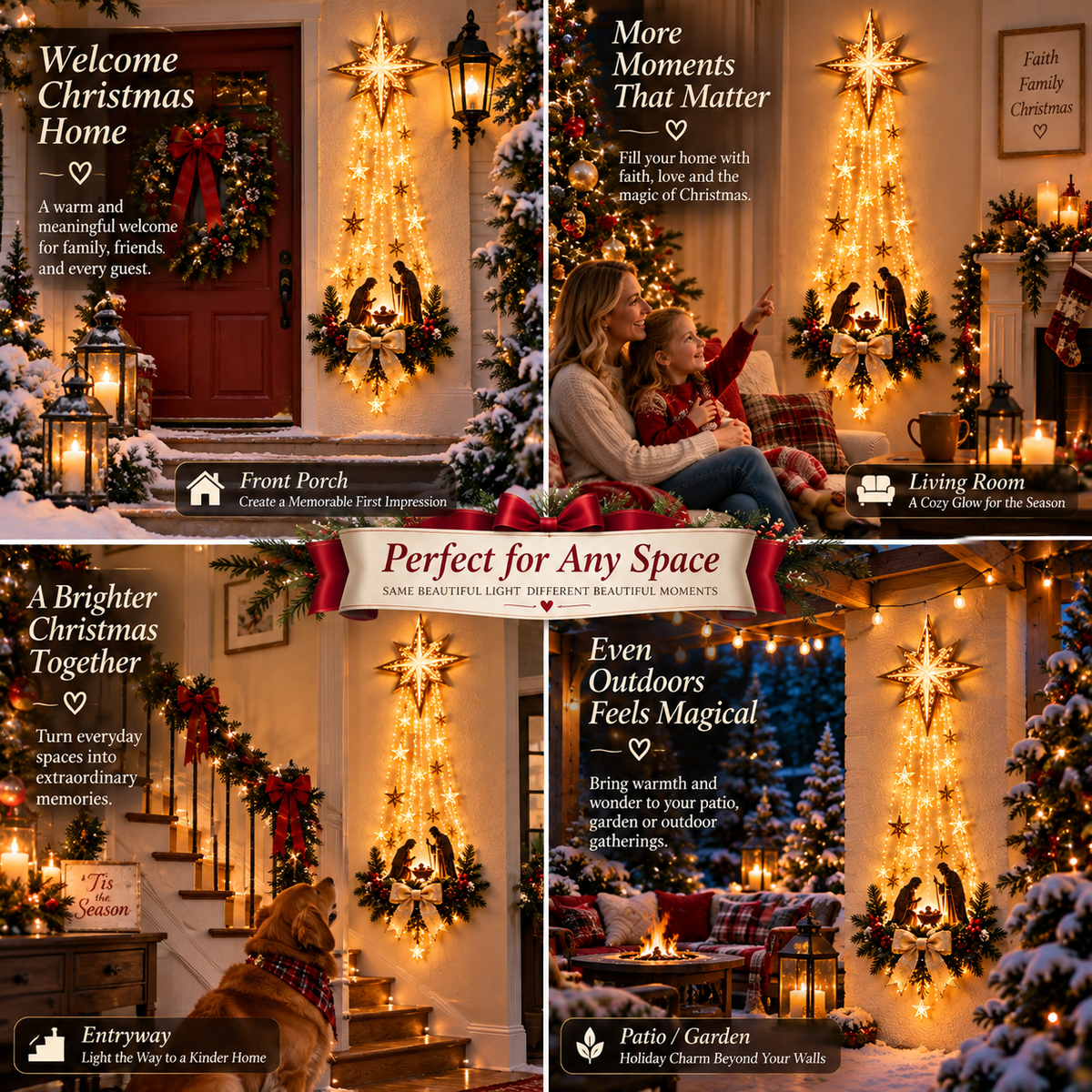 Last Day 49% OFF Bethlehem Star of Faith – Lighted Nativity Wall Decor