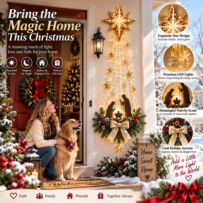 Last Day 49% OFF Bethlehem Star of Faith – Lighted Nativity Wall Decor