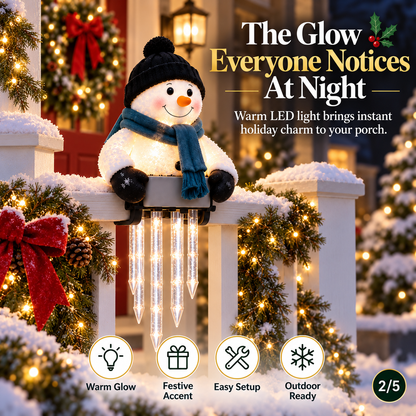 WinterGlow Snowman Icicle Light Decor