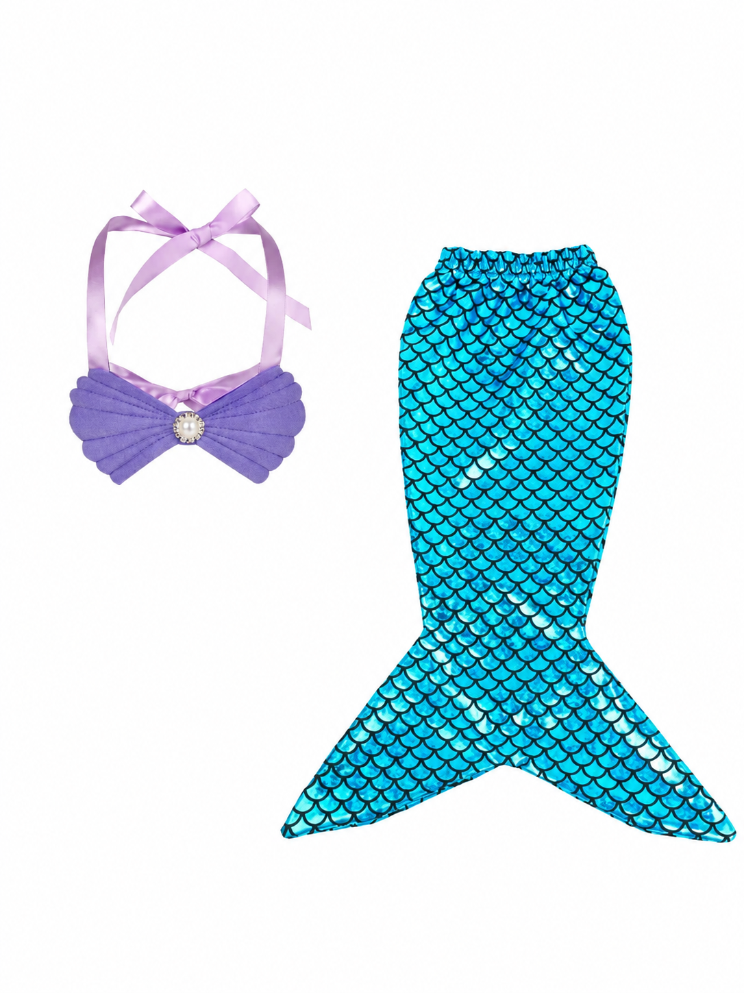 Kids Mermaid Tail Costume Set