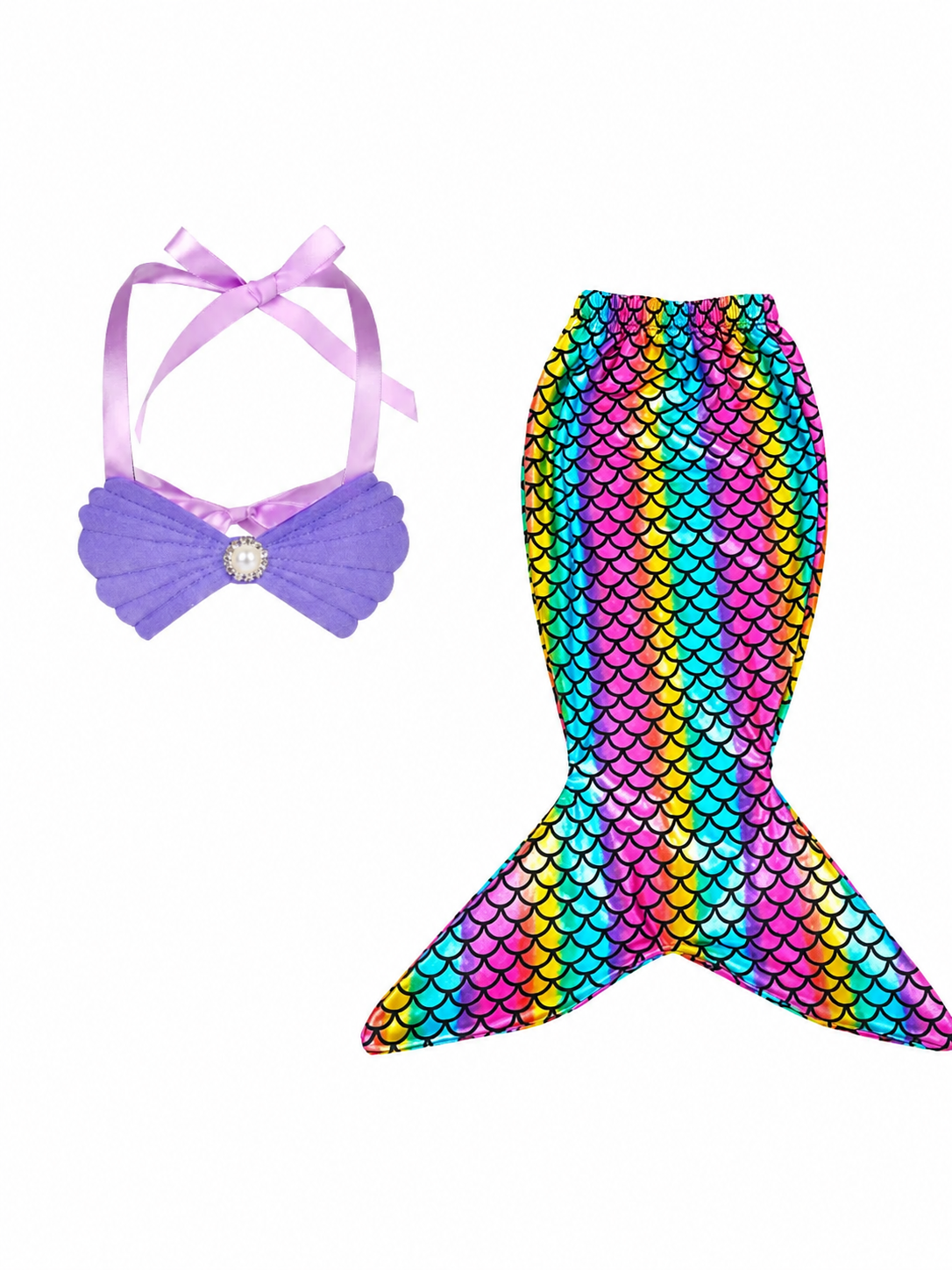Kids Mermaid Tail Costume Set