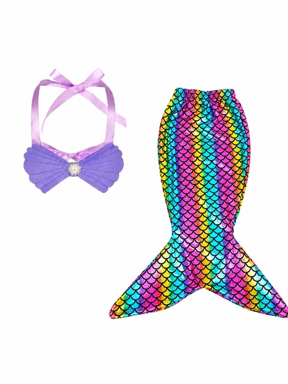 Kids Mermaid Tail Costume Set