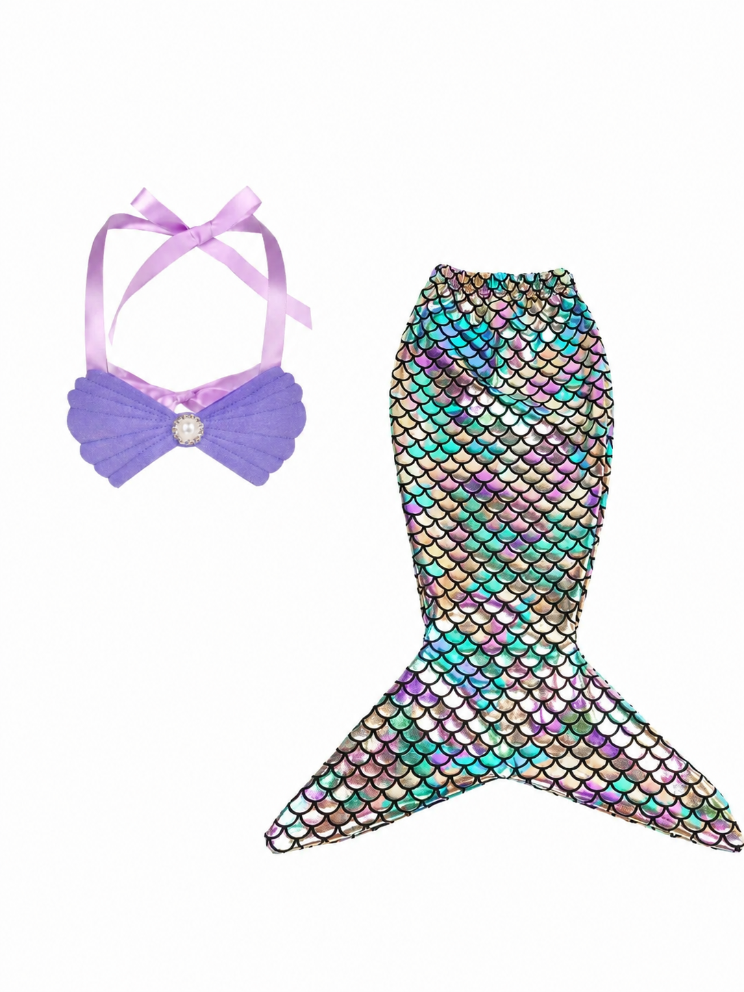 Kids Mermaid Tail Costume Set