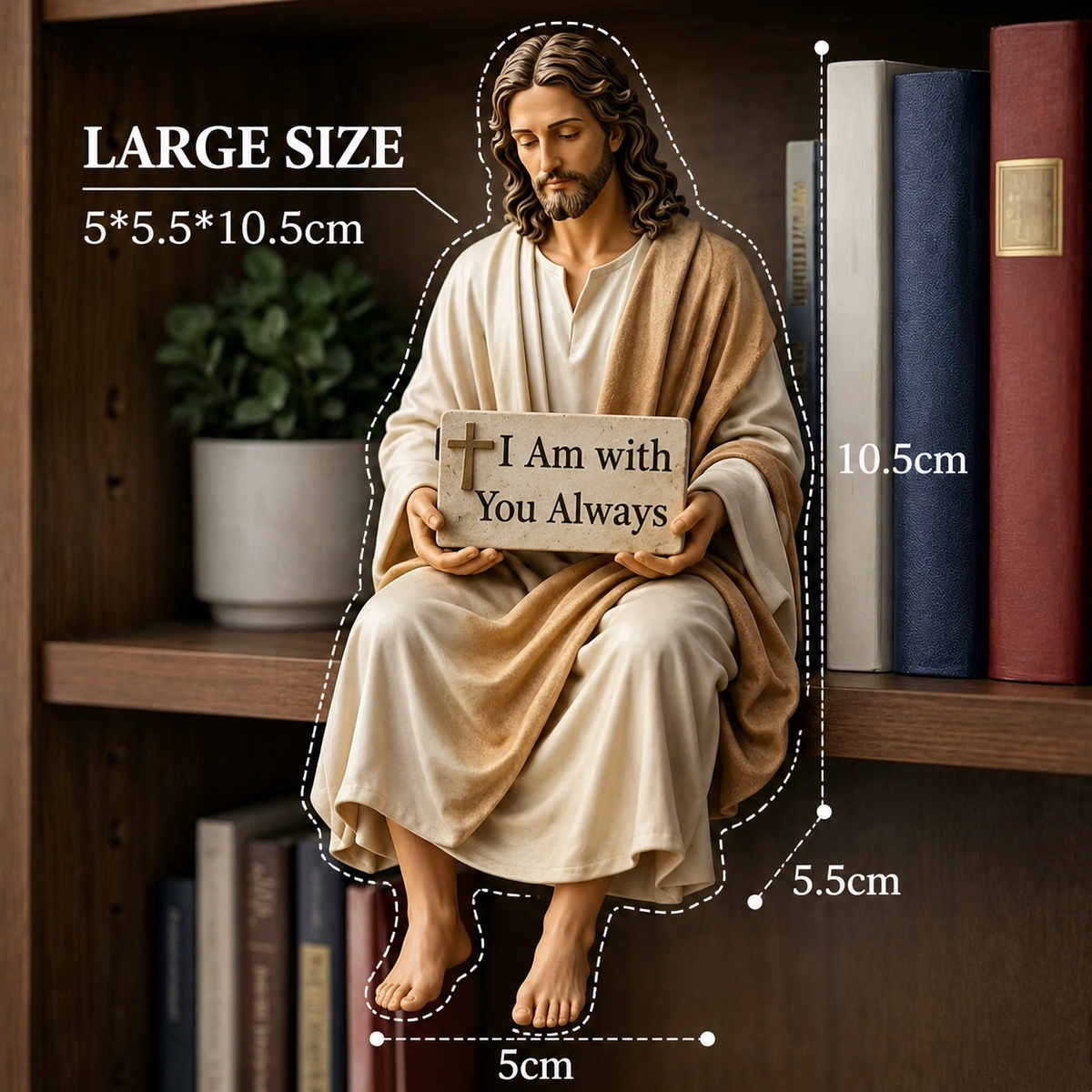 Handcrafted Jesus Figurine – Peaceful Faith-Inspired Desk Decor