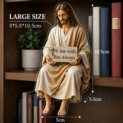 Handcrafted Jesus Figurine – Peaceful Faith-Inspired Desk Decor