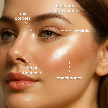 Glow Draped Highlight & Blush Palette – Four Dreamy Shades for a Fresh, Radiant Glow