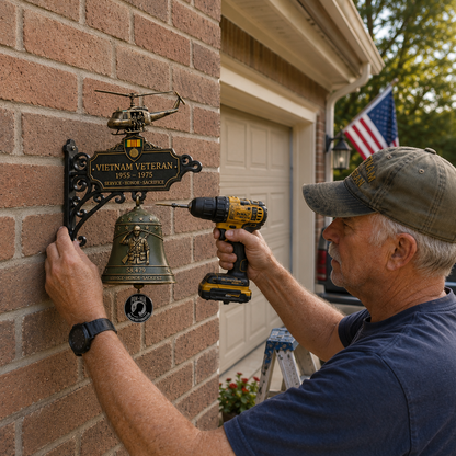 Last Day Promo: 49% OFF - -Vietnam Veteran Tribute Wall Bell