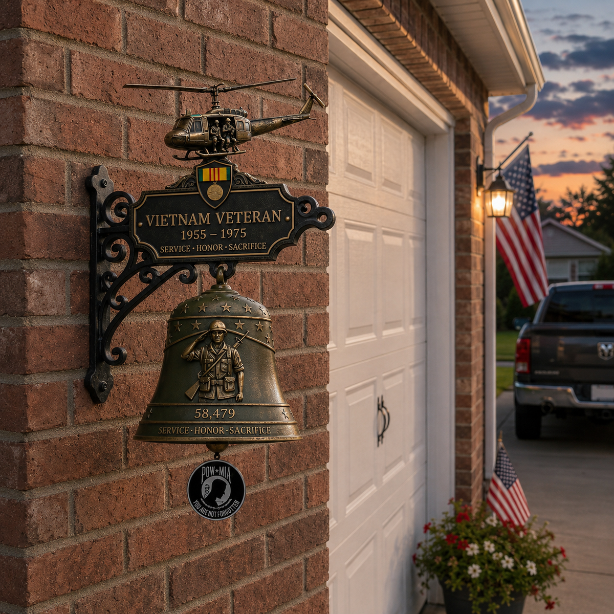Last Day Promo: 49% OFF - -Vietnam Veteran Tribute Wall Bell
