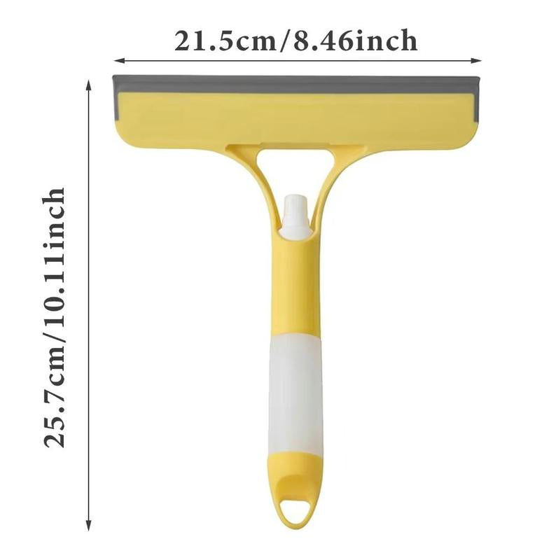 3-in-1 Window Cleaner: Spray + Scrub + Squeegee for Home & Car
