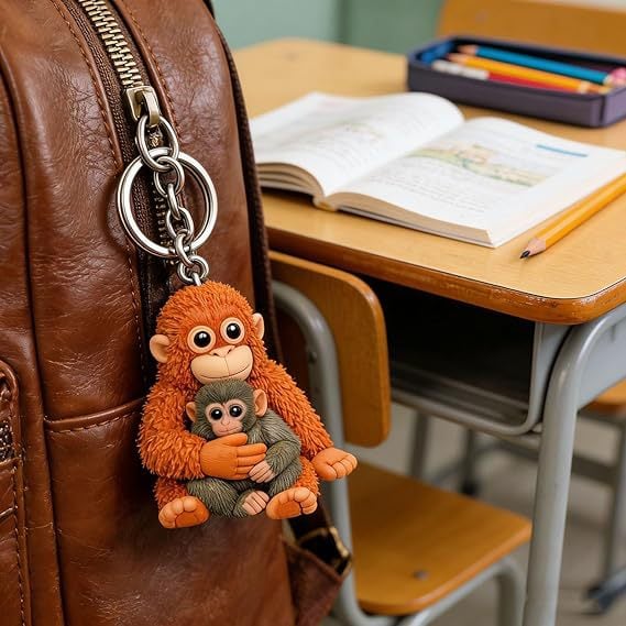 Team Punch - Monkey Lover Keychain With Charms