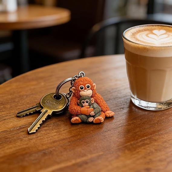 Team Punch - Monkey Lover Keychain With Charms