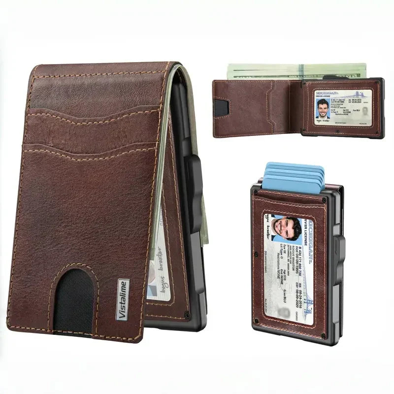 Men's Pop-Up Wallet | RFID Blocking Slim Aluminum Wallet