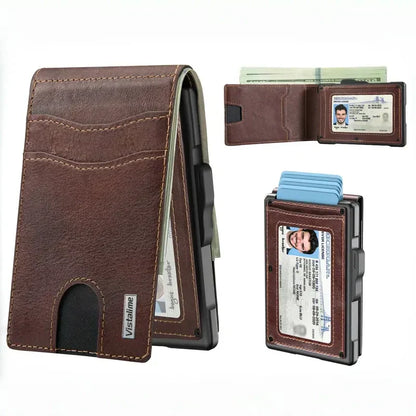 Men's Pop-Up Wallet | RFID Blocking Slim Aluminum Wallet