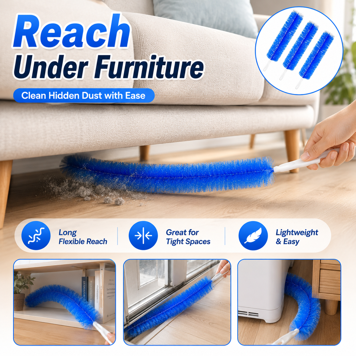 The Ultimate Bendable Microfiber Dust Remover(3 Counts)
