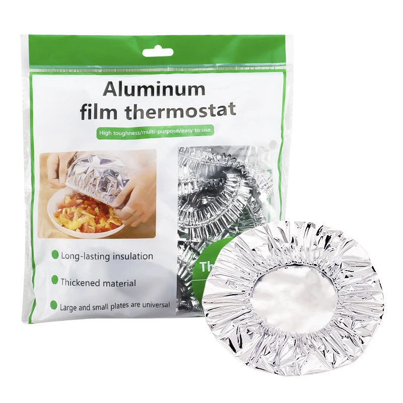 Home dining table & food container aluminum foil heat- retaining cover