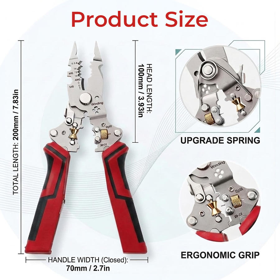 16-in-1 Electrical Pliers with Voltage Tester