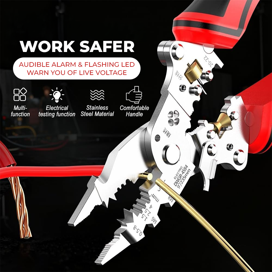 16-in-1 Electrical Pliers with Voltage Tester