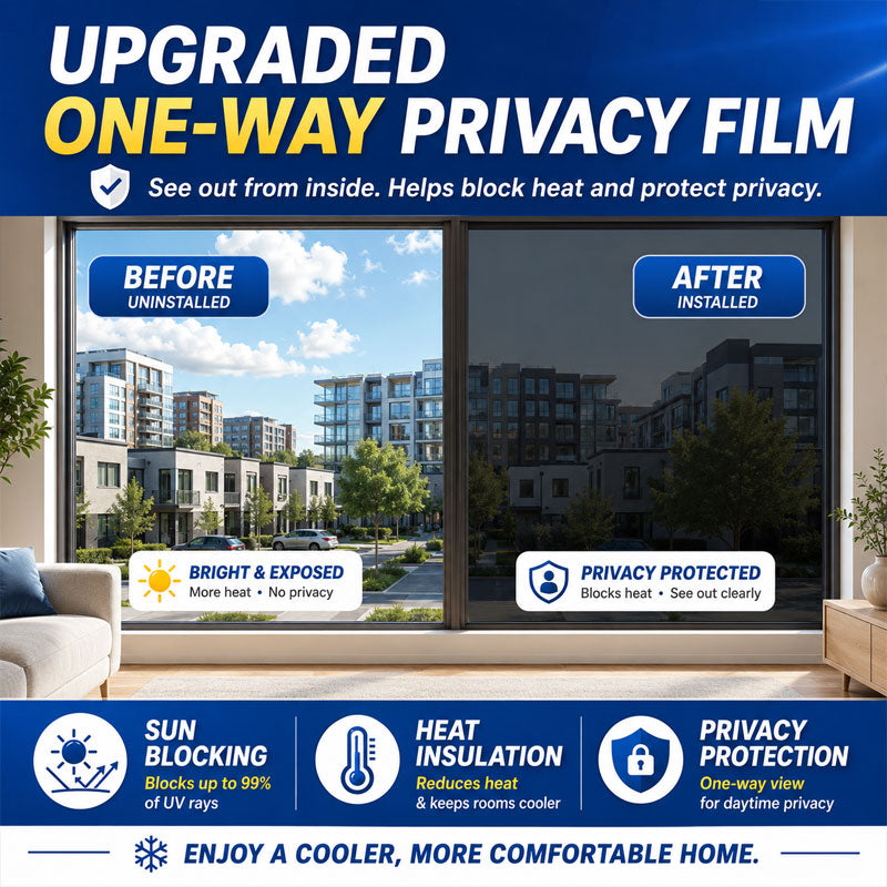 Over 50% OFF NOW One-Way Mirror Window Film for Daytime Privacy, UV Protection