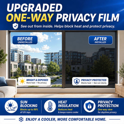 Over 50% OFF NOW One-Way Mirror Window Film for Daytime Privacy, UV Protection