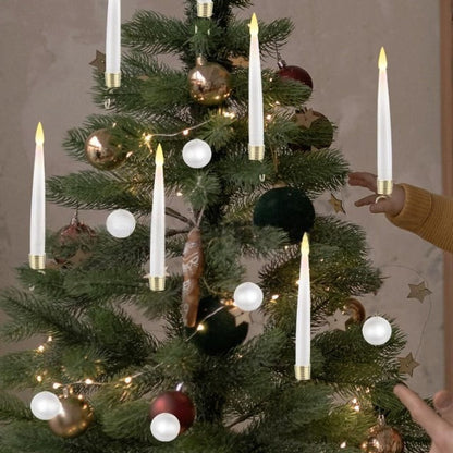 Hot SaleChristmas Tree Led Candles with Clear Crystal Ball Hook