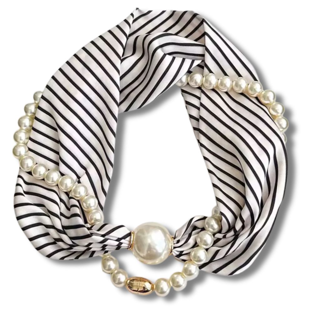 Pearl Scarf Necklace – Elegance in Every Detail