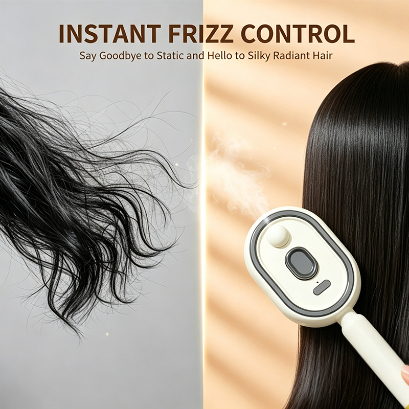 Electric Spray Air Cushion Massage Comb, Anti-Tangle Electric Hair Brush