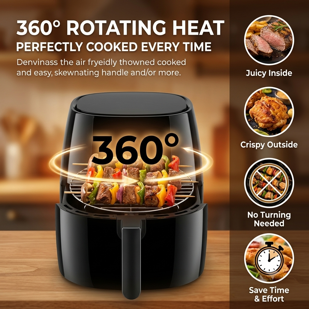 Bestseller｜Stainless Steel Air Fryer Grill Skewer Rack