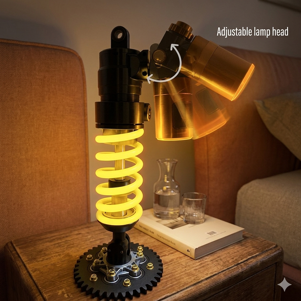 50% OFF Today | Adjustable Suspension Shock LED Lamp | Unique Decor for Gaming Rooms & Car Fans