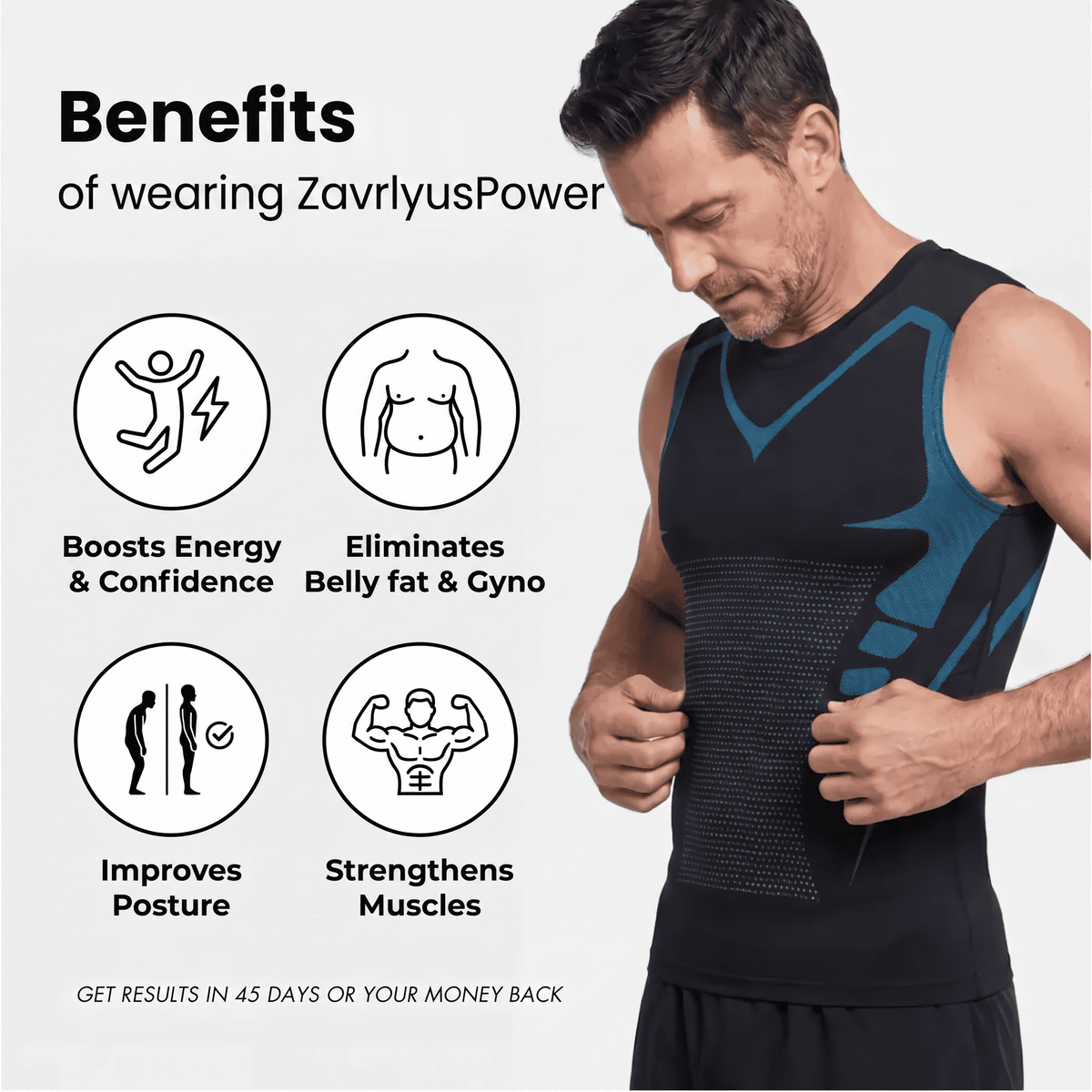 Men's Slimming Compression Vest | Posture Corrector Base Layer