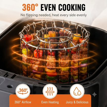 Bestseller｜Stainless Steel Air Fryer Grill Skewer Rack