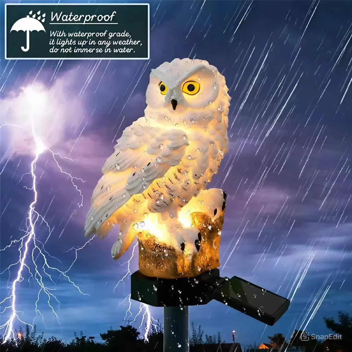 Solar Owl LED Garden Light – Waterproof Outdoor Accent Lighting
