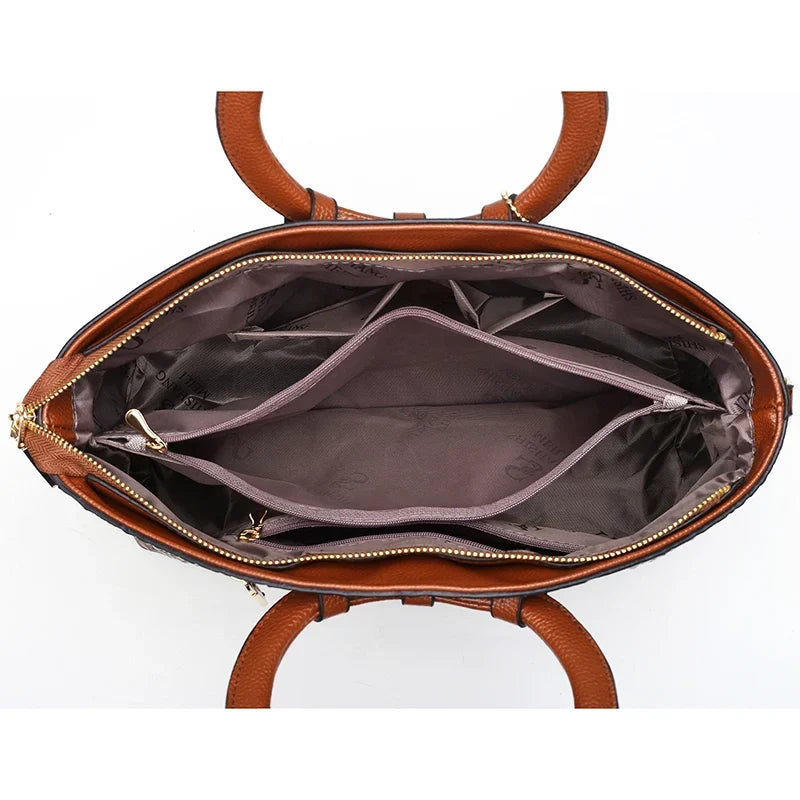 Embossed Vintage Leather Bag – Timeless Vintage Elegance
