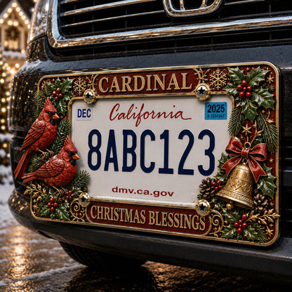 LAST DAY 70% OFF-Christmas License Plate Frame – Festive Style for Every Ride